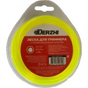 Леска для триммеров круглая DERZHI 2,4мм 15м 24015-05