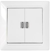 Выкл вн дв С510-815 с подсветкой (крем)