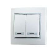 Выкл вн дв Мира с подсв бел/сер 701-0215-112