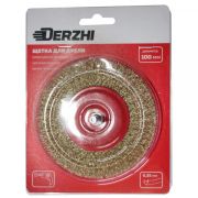 Щетка DERZHI д/дрели плоск со шпильк 100мм 874450