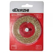 Щетка DERZHI д/дрели плоск со шпилькой 75мм 874448