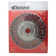 Щетка DERZHI для УШМ плоская 175мм 874636