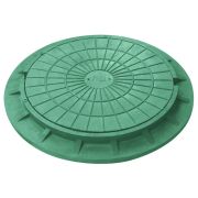 Люк дачный круг ЗЕЛЕНЫЙ Н5 1,5 (корпус-730, высота-50, вес 18кг)