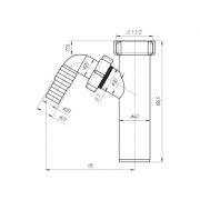 Отвод для стиральной машины «Ани» (1 1/2х40) М 140