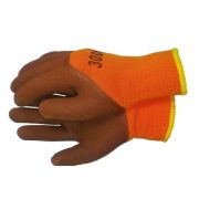 Перчатки утепленные акрил рифл ОРАНЖ-КОРИЧ улучшенные Д0366