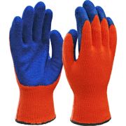Перчатки утепл с вафельным обливом СИНИЕ ПАЛЬЦЫ 9272