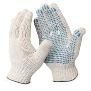 Перчатки ДГ 5Н ПВХ ТОЧКА белый стандарт 7,5кл