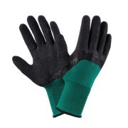 Перчатки нейлон зеленый+пенка черная Ц1772