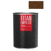 Эмаль молотковая ОРЕОЛ TITAN  коричневая 0,8 кг