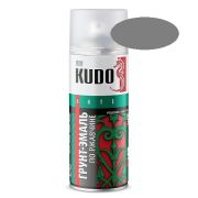 Аэрозоль КУДО грунт-эмаль по ржавчине серая RAL7042 520мл
