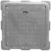 Люк полимерный 470/470/55мм Серый КВАДРАТНЫЙ