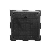 Люк полимерный 470/470/55мм Черный КВАДРАТНЫЙ