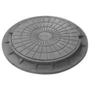 Люк дачный круг СЕРЫЙ Н5 1,5 (корпус-730, высота-50, вес 18кг)