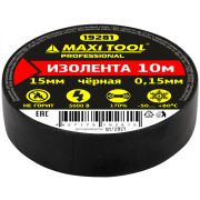 Изолента ПВХ 15ммх10м черная 19281 MaxiTool