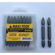 Биты 81442 2-х стор. 6,35х65мм РН2/РН2 MaxiTool