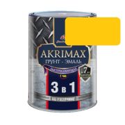 Грунт-эмаль 3в1 мат. AXRIMAX-PREMIUM желтая 0,8кг