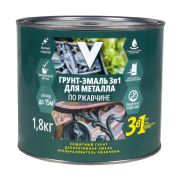 Грунт-эмаль по ржавчине 3в1 V желтая 1,8кг